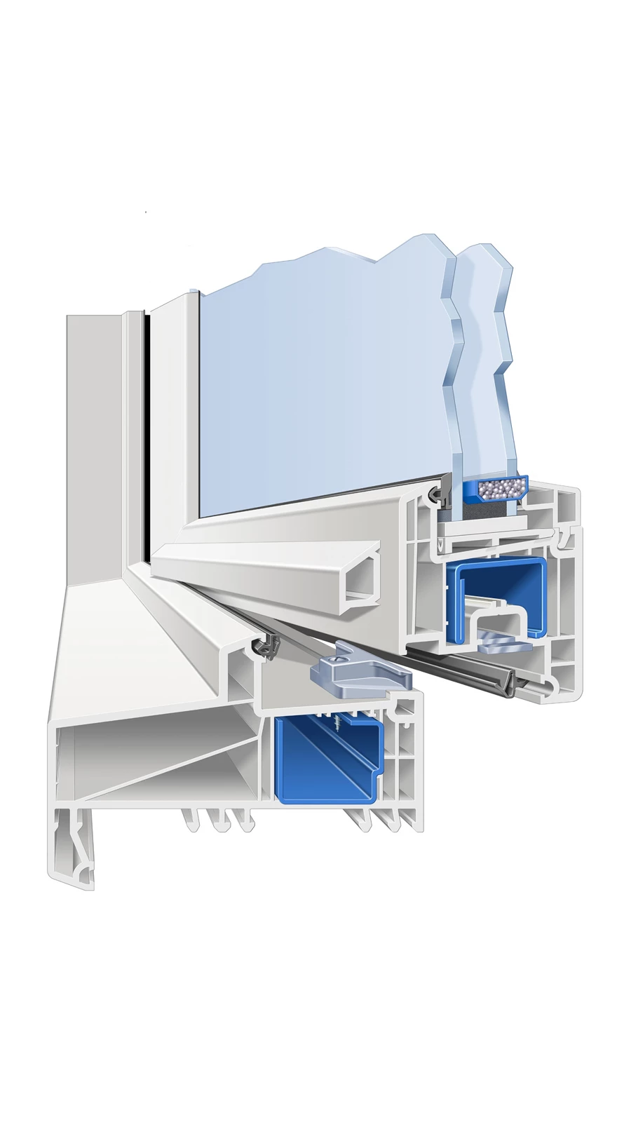 Kozijnen dwarsdoorsnede Trado