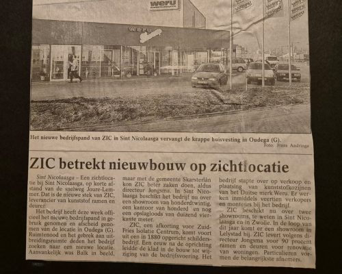 ZIC Weru 2001 verhuizing van Oudega naar Sint Nicolaasga